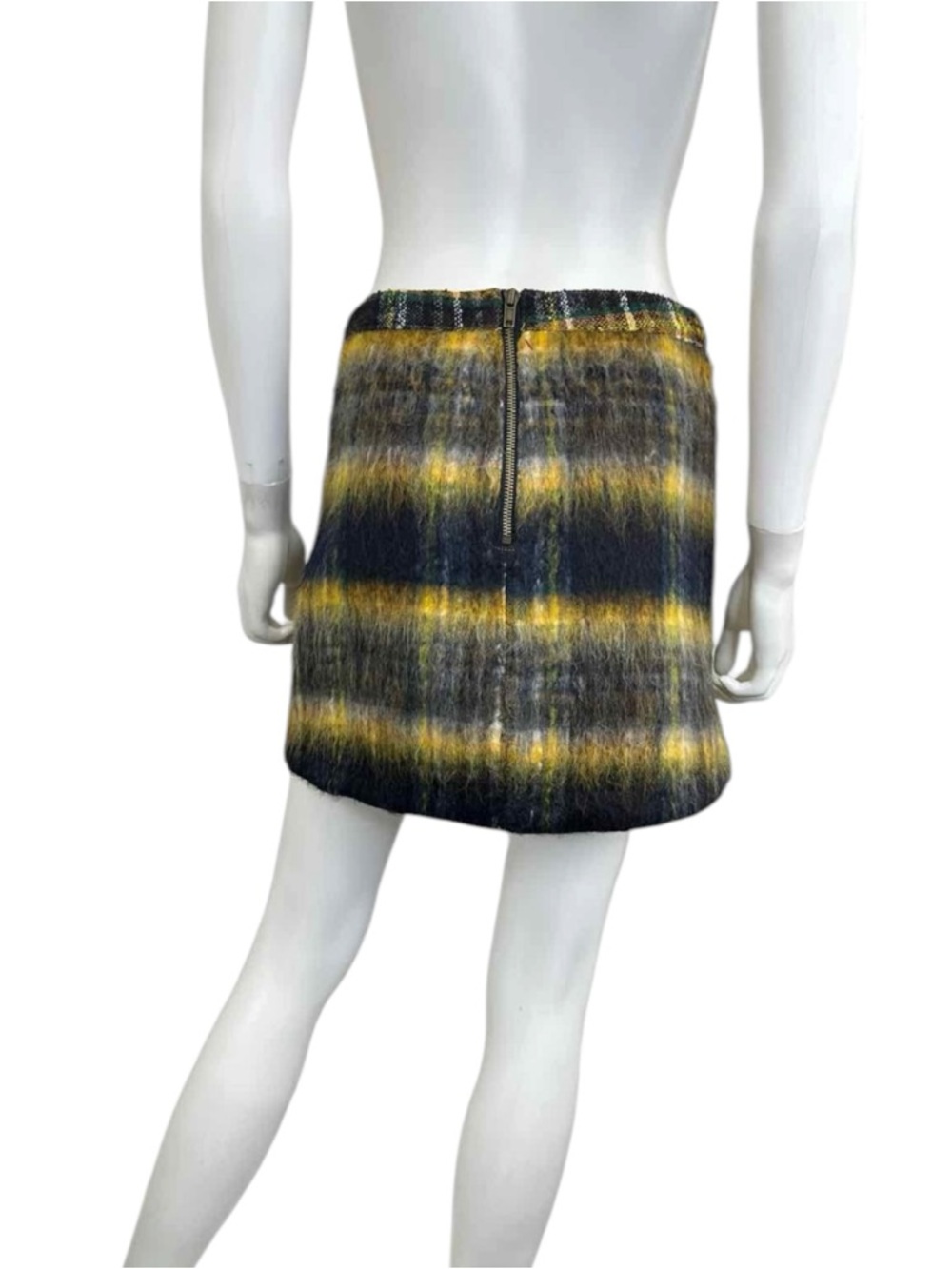 Urban Outfitters NWT Plaid Wool Blend Mini Skirt Size M - Picture 3 of 8